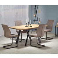 Кухонный стол Halmar Capital (дуб натуральный/черный)