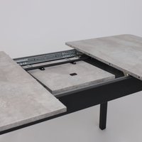 Кухонный стол Мамадома Tirk radial-110 раздвижной 110-142х70 (серый сланец/черный)