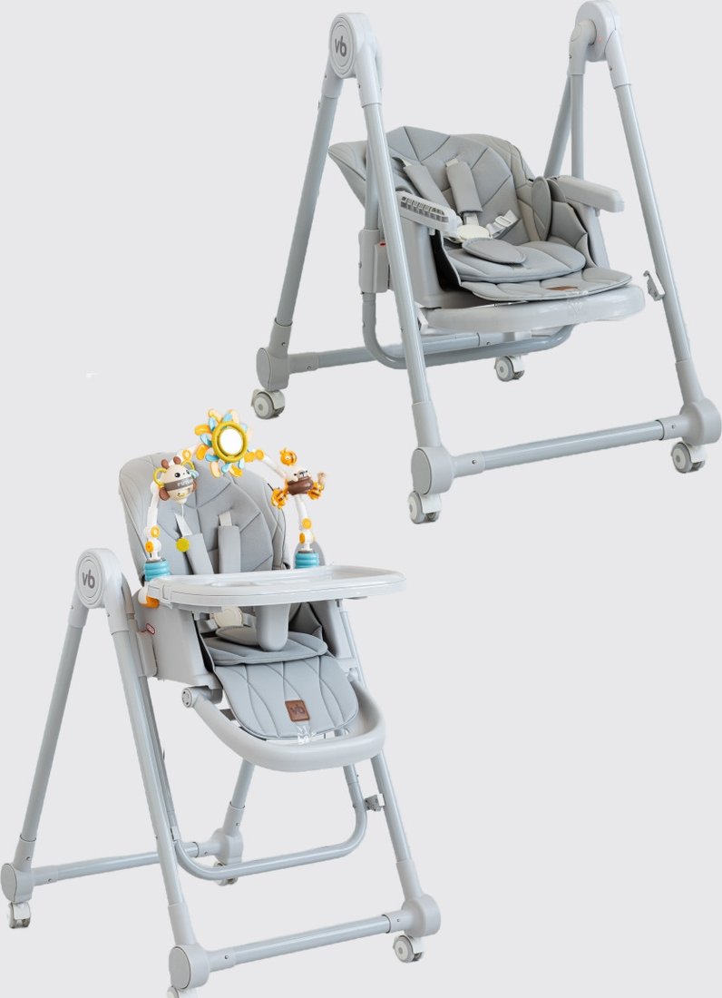 Высокий стульчик VipBaby Milan (rocky grey)