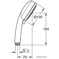 Душевая лейка Grohe New Tempesta Cosmopolitan 100 27571002