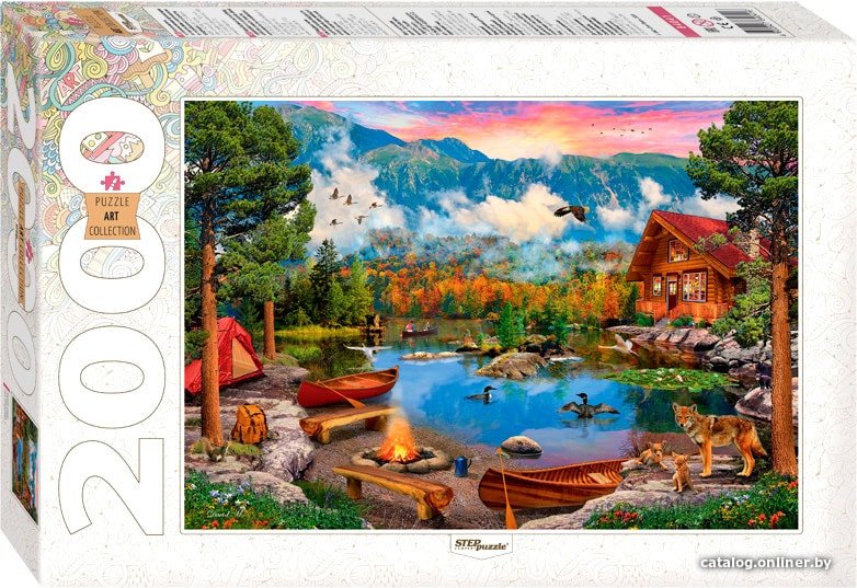 Пазл Step Puzzle Коттедж на берегу озера