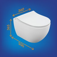 Унитаз подвесной Cersanit Brasko Slim 64824 + Aqua M 40 68177 с кнопкой Corner 64077 (кнопка белый)