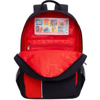 Школьный рюкзак Grizzly RB-355-2 (черный/красный)