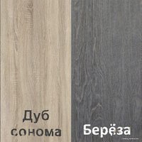 Комод Кортекс-мебель Бари 80 3ш (дуб сонома/дуб сонома/береза)