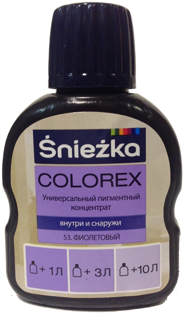 

Колеровочная краска Sniezka Colorex 0.1 л (№53, фиолетовый)