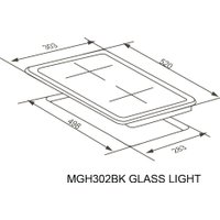 Варочная панель Meferi MGH302BK Glass Light