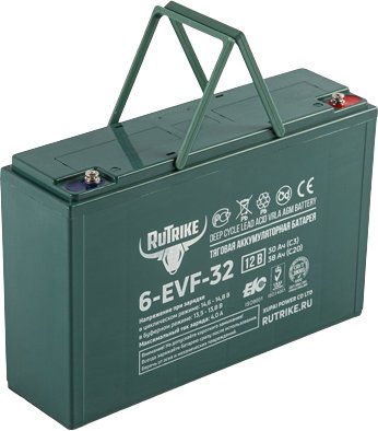 

Тяговый аккумулятор Rutrike 6-EVF-32 (38 А·ч)