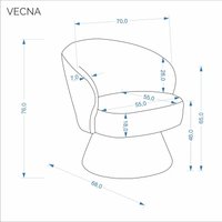 Интерьерное кресло Halmar Vecna (бежевый)