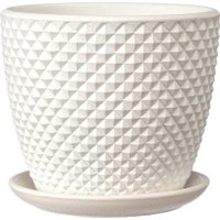 Вазон Композит Грань №3 КБ-Б3-217-03 (2.15 л, белый бутон)