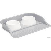 Двойная миска Альтернатива М8629 (серый)