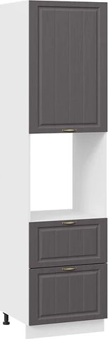 

Шкаф напольный Трия Лина 1П6Я2 с одной дверью и двумя ящиками (белый/графит)