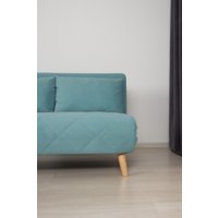 Диван DiArt Элли 1200 (велюр Selfie aquamarine/ножки светлые)