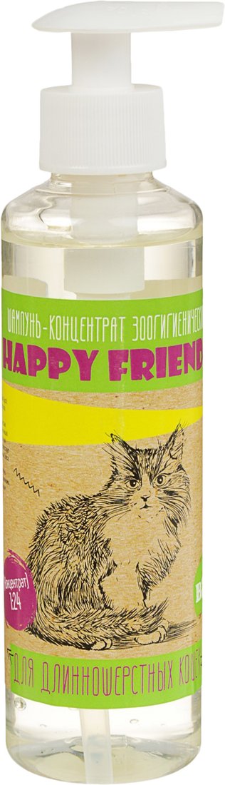 

Концентрат шампуня Happy Friends для длинношерстных кошек 240 мл