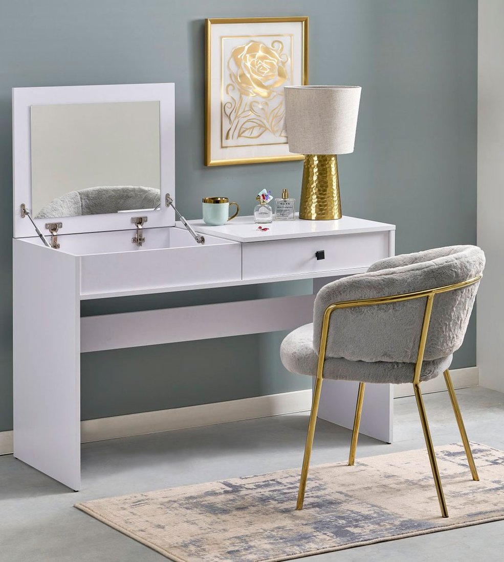 

Туалетный столик с зеркалом Halmar Megan (белый)