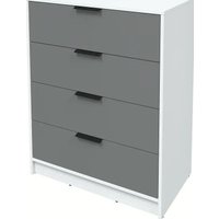 Комод Интерлиния Концепт КТ-К80 Глосс (белый платинум/серый)