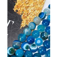 Серьги Wolves Элитный Агат 40788 №2 (синий)