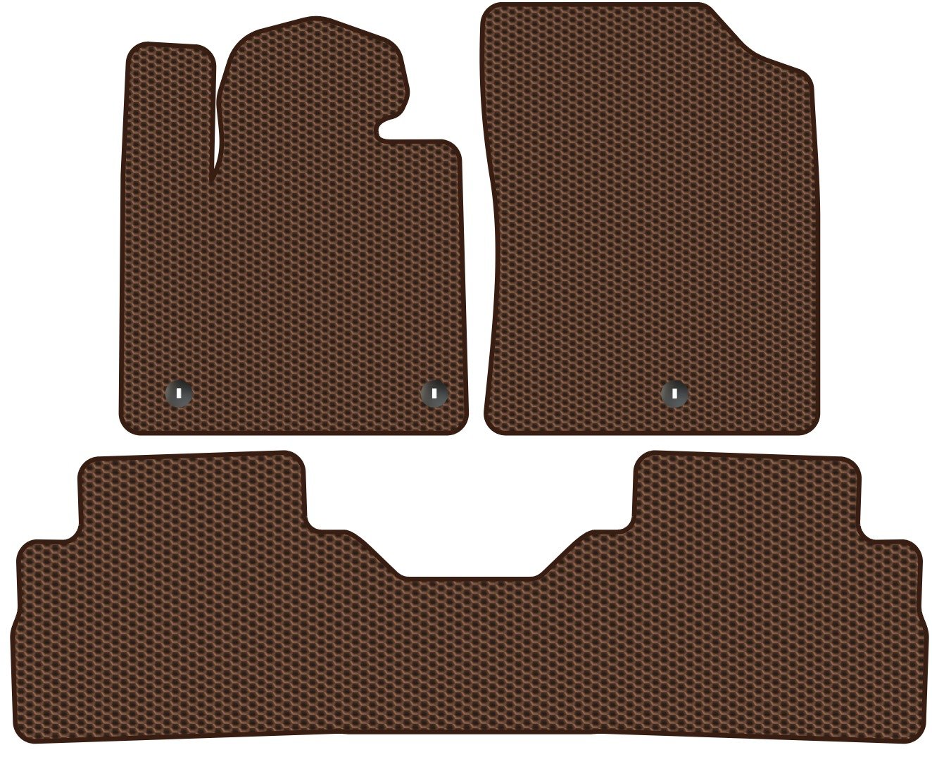 

Комплект ковриков для авто Alicosta Hyundai Santa Fe IV (suv 5 мест / TM) 2021 - Н.В. задний цельный (коричневый, сота)