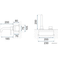 Смеситель Rea Lungo Long B0371 (черный матовый)