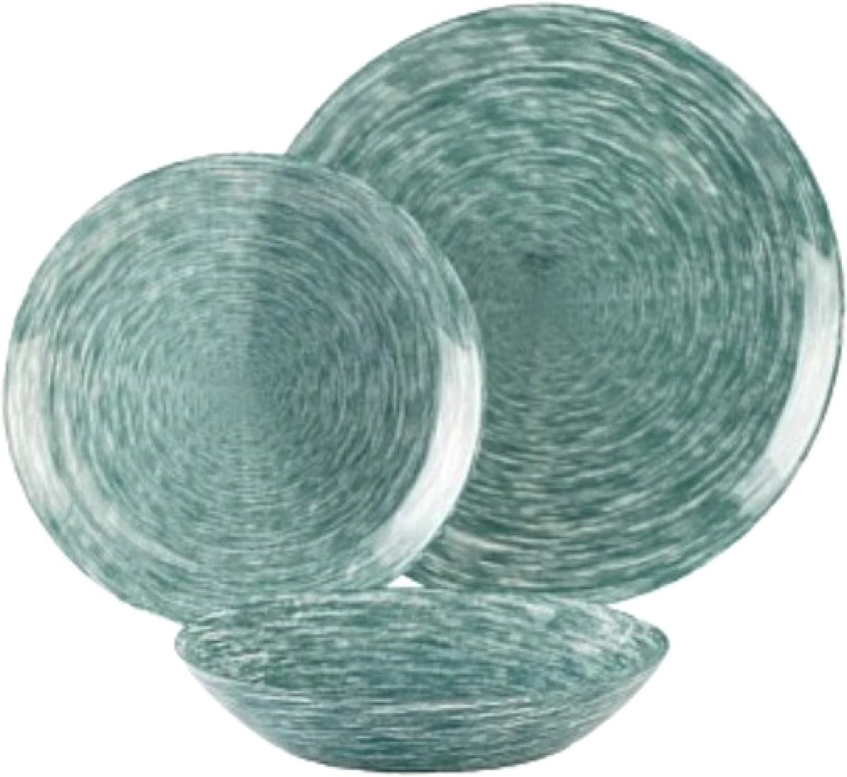 

Набор тарелок Luminarc Brushmania Metallic Green V6061 (12шт)