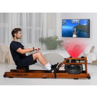 Гребной тренажер Unixfit Wood Rower Dark