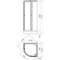 Душевая кабина Domani-Spa Slim 110 100x100 DS01DS110LWM00