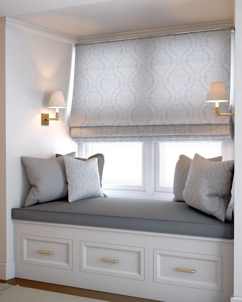 

Римская штора Jalux Барокко 0476/9 65x170 (серый)