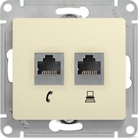 Розетка компьютерная Schneider Electric Glossa GSL000285 (бежевый)