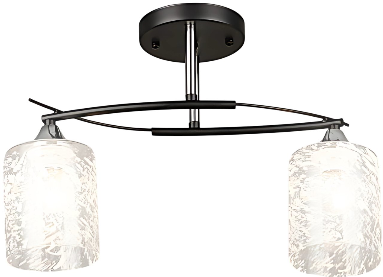 

Люстра средней высоты Aitin Pro НПБ 02-2x60-101 K2351/2 (черный/хром)