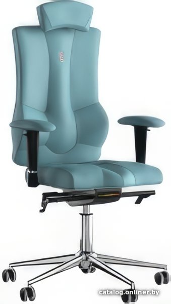 Офисное кресло Kulik System Elegance (экокожа, синий с подголовником)