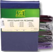 Сатин однотонный на резинке 90x200x25 ПР-СО-Р-090-НС (ночной синий)