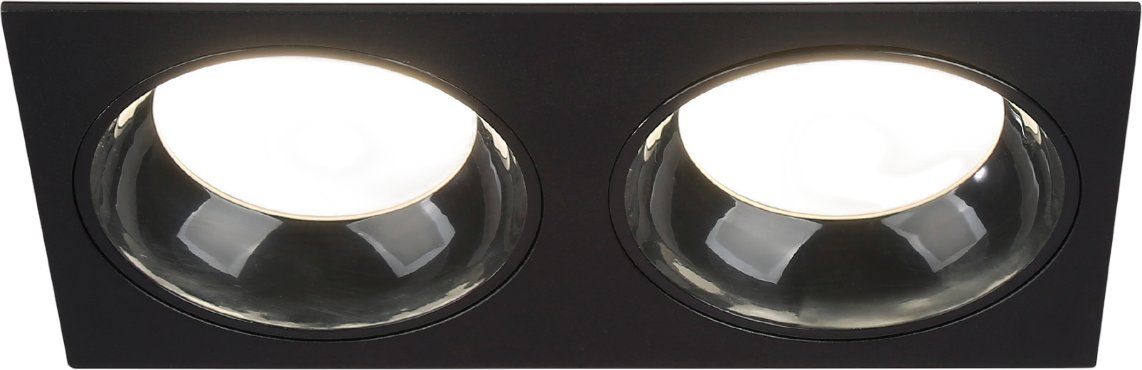 Точечный светильник Ambrella light TN52344/2 SBK/GBK (черный песок/черный глянец)