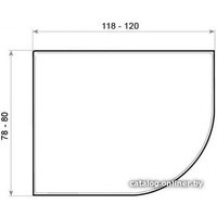 Душевой уголок Niagara NG-412022-14 L 120x80 (хром/тонированное) левая