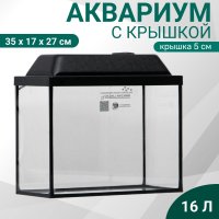 Аквариум Sima-Land Прямоугольный Атолл 3424573 (черный)