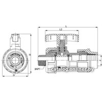 Фитинг Donsen Кран ПП с HP PN16 DN32x1" для ПЭ труб
