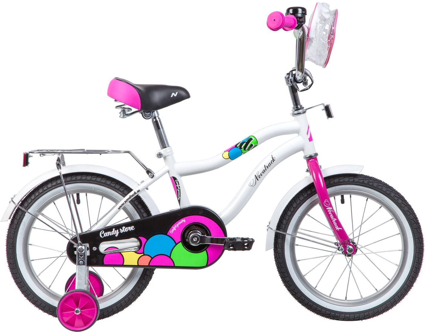 

Детский велосипед Novatrack Candy 16 2023 165CANDY.WT23 (белый)
