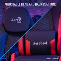 Игровое (геймерское) кресло AeroCool Crown Leatherette (черный/синий)