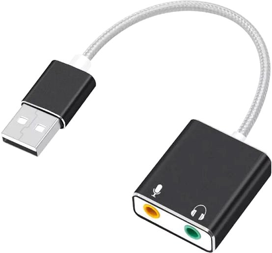 

USB аудиоадаптер USBTOP USB Hi-Fi 3D 2.1/7.1 (черный, с кабелем)