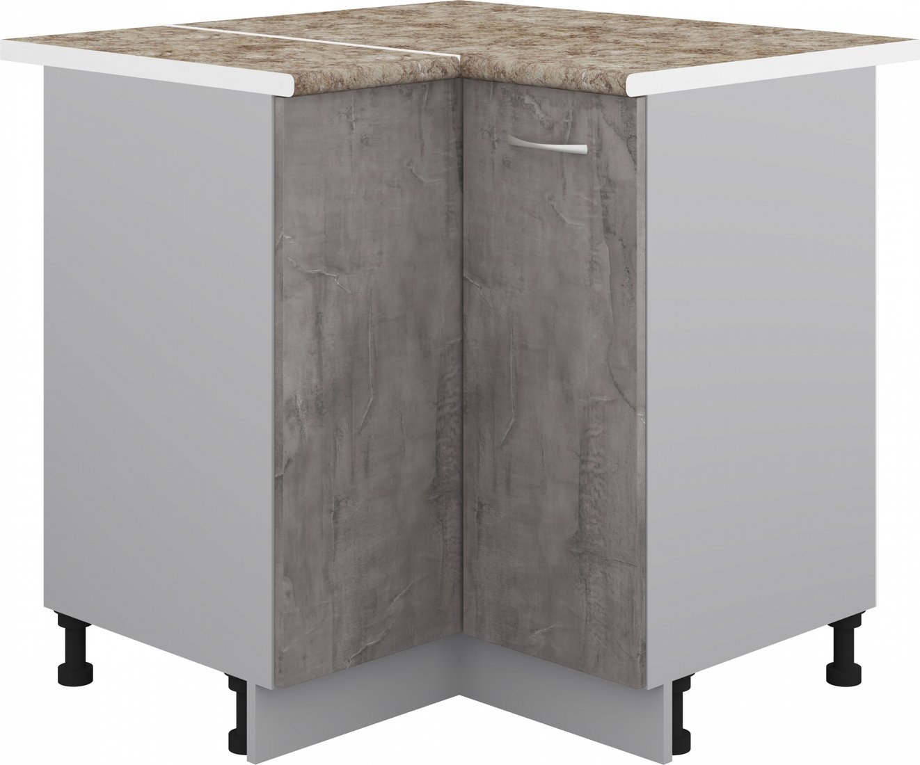 

Шкаф напольный Кортекс-мебель Корнелия Лира НШУ угловой (оникс/мадрид)