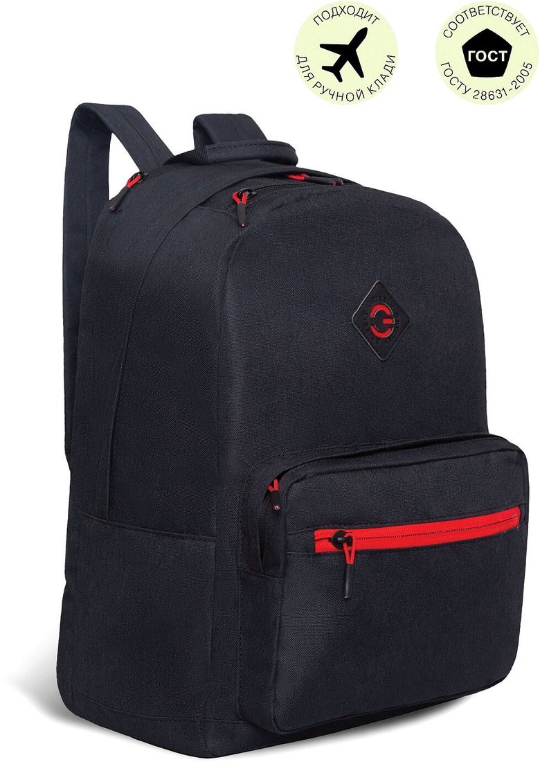 

Школьный рюкзак Grizzly RQL-218-9 (черный/красный)