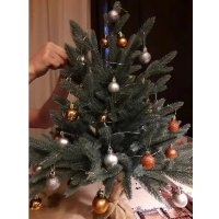 Елка National Tree Company Авелина АВ/ГЛ-60 (60см, голубой)
