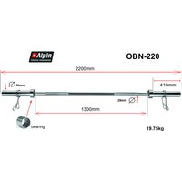 Гриф для штанги Alpin OBN-220