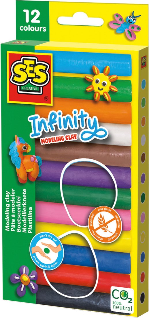 

Пластилин SES Creative Infinity 00406 (ассорти)