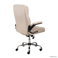 Офисное кресло AksHome Caesar Chrome (вельвет, светло-бежевый)