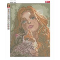 Алмазная мозаика  Феникс+ Рыженькая с кошечкой 70815