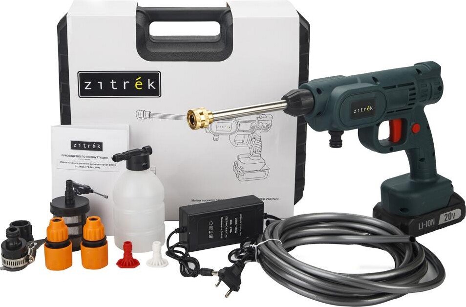 

Мойка высокого давления Zitrek ZKCW20 085-2040 (с 1-им АКБ, кейс)