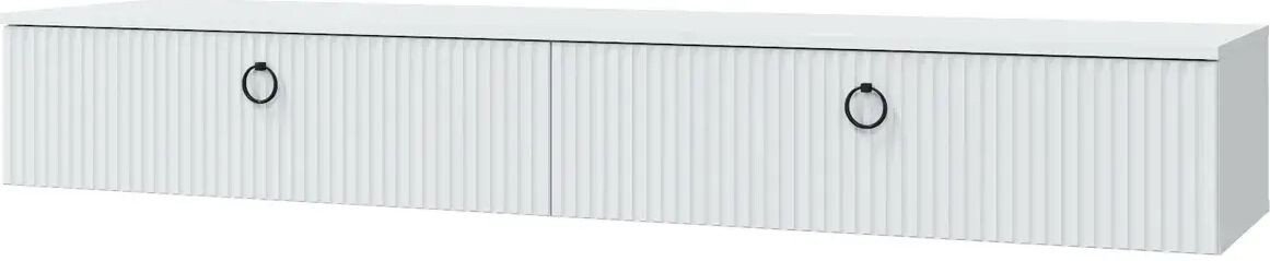 

Тумба MLK Шарлиз с 2 ящ. (белое сияние/белый снег)