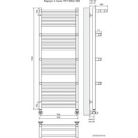 Полотенцесушитель TERMINUS Аврора П27 (400х1390, белый)