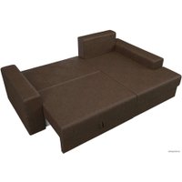 Угловой диван Mebelico Майами 15 114892 (правый, рогожка, коричневый)