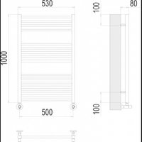 Полотенцесушитель TERMINUS Ватикан П16 500x1000 (хром)