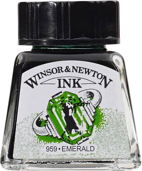 

Тушь художественная Winsor & Newton 1005235 (14 мл, изумрудный)